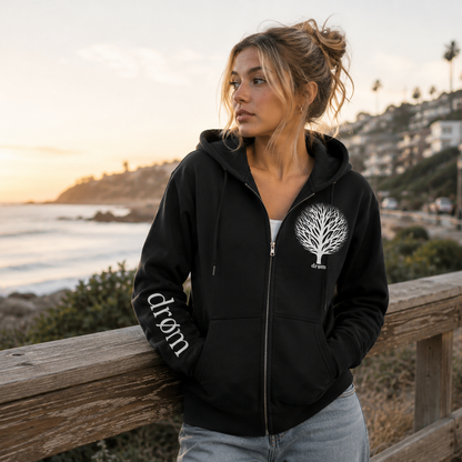 Womens Zip Hoodie Tree of Life Design