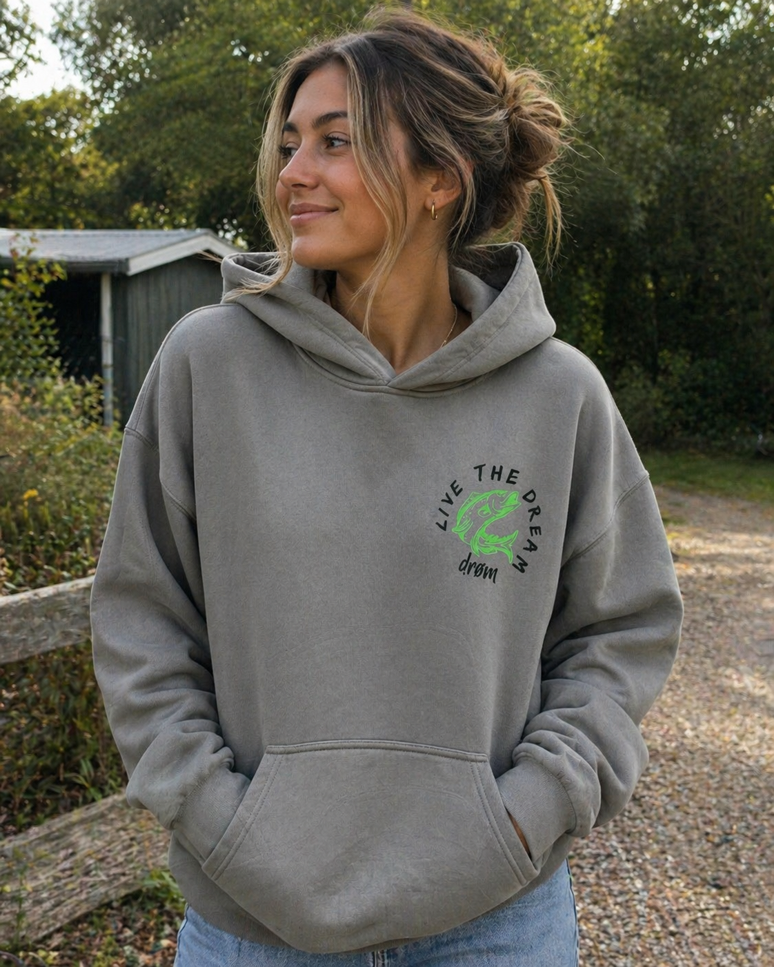 Womens Hoodie Green Barra Design