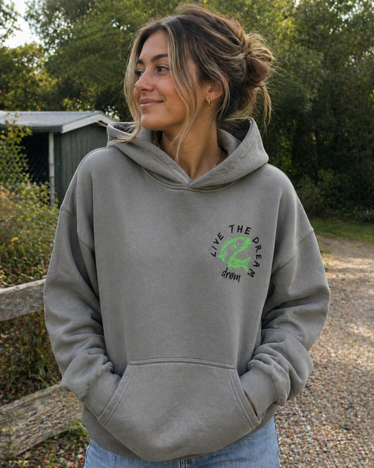 Womens Hoodie - Green Barra