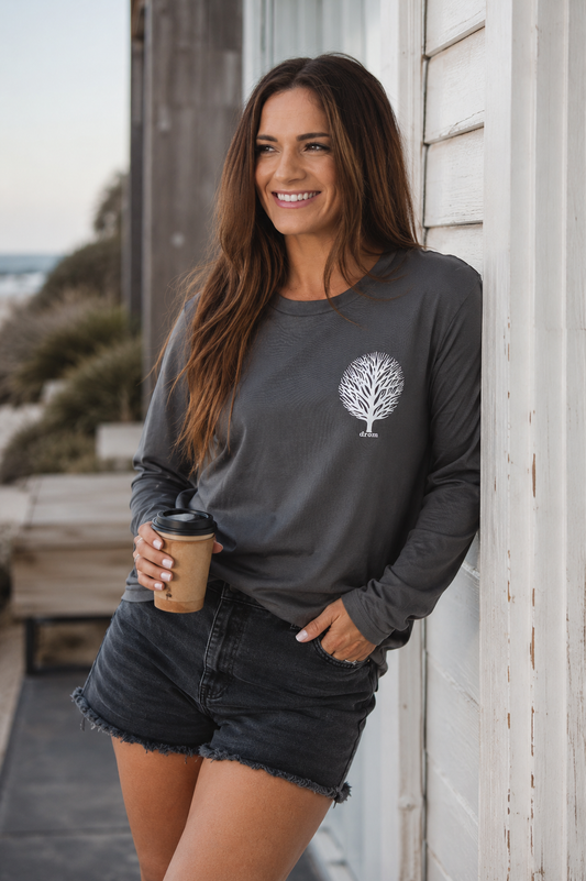 Womens Long Sleeve Tee Tree of Life Design