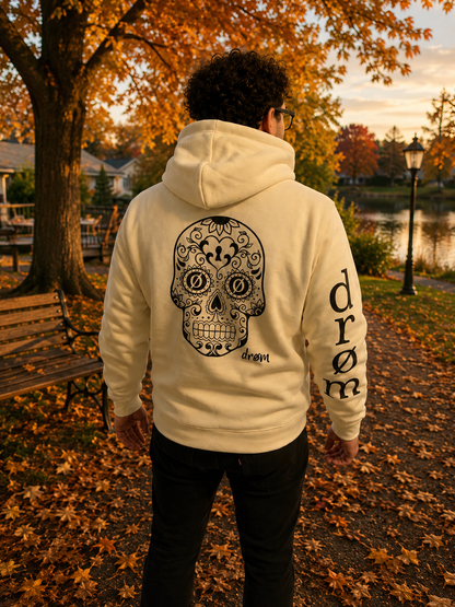 Mens Hoodie Sugar Skull Design
