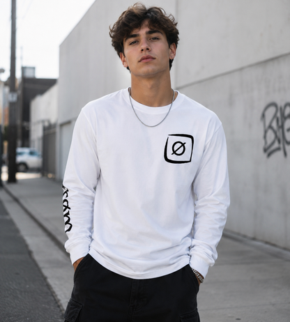 Mens Long Sleeve Box Logo Design