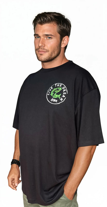 Mens Tee Oversize Green Barra Design
