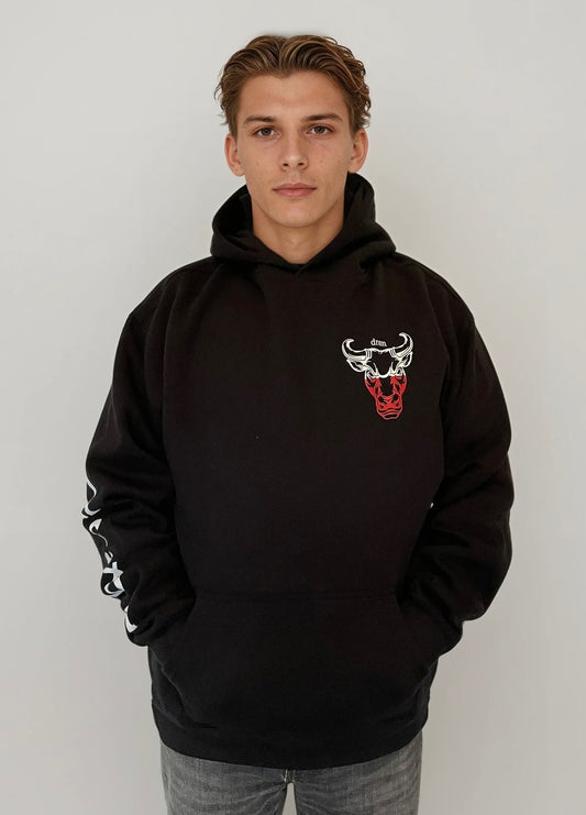Hoodie - Red /White Bull design