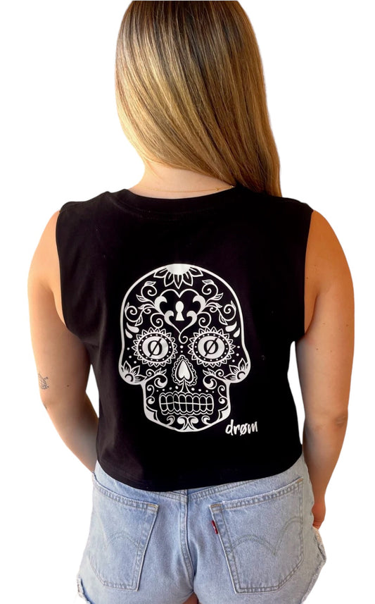 Ladies Crop - Sugar Skull