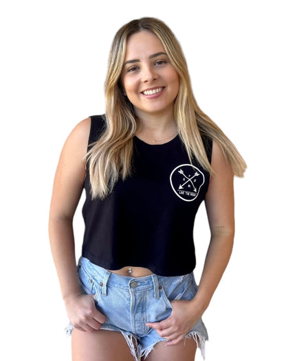 Womens Crop Arrows Design