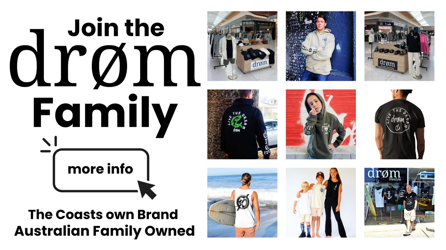 Join the drøm Clothing Family