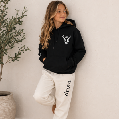 Girls Tracksuit drøm Bull Black top with Sand pants