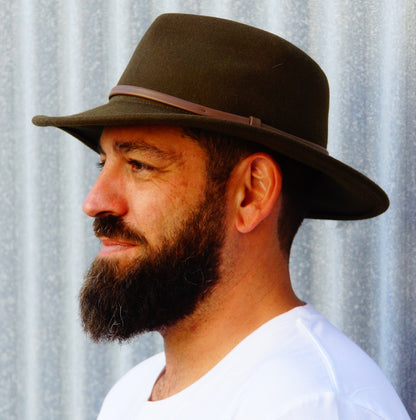 Country Style Wool Hat Khaki
