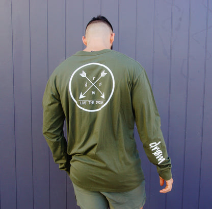 Mens Long Sleeve Tee Arrows Design