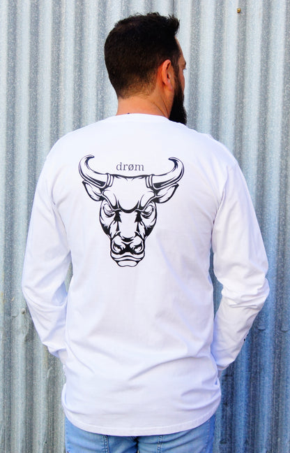 Long Sleeve -  Black or White Bull