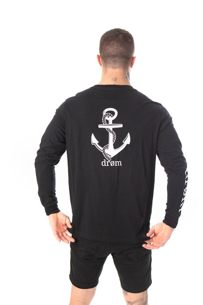 Mens Long Sleeve Tee Anchor Design