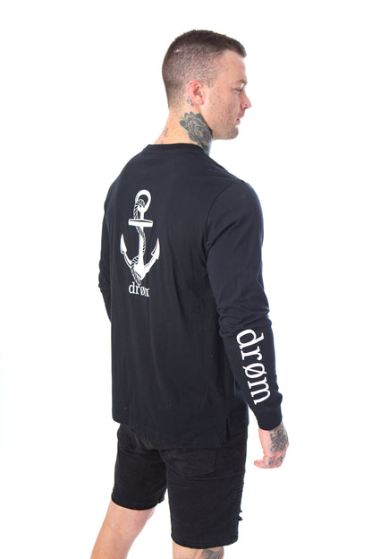 Mens Long Sleeve Tee Anchor Design