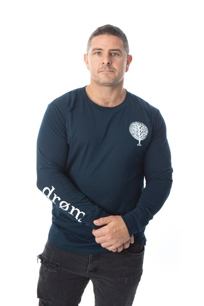 Mens Long Sleeve Tee Tree of Life Design