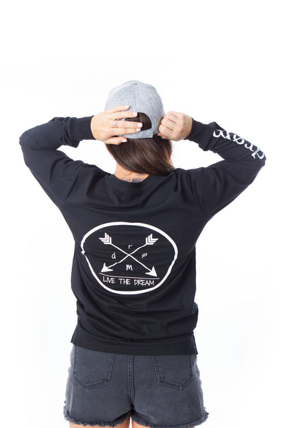 Long Sleeve Tee Live the Dream Arrows Design