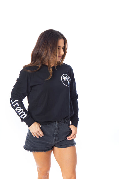 Womens Long Sleeve Tee Palm Design