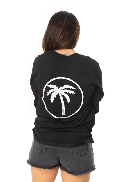 Womens Long Sleeve Tee Palm Design
