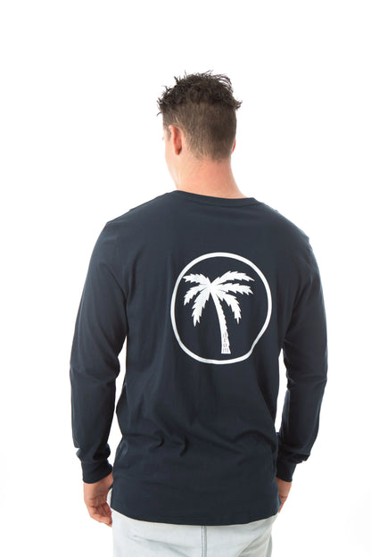 Mens Long Sleeve Tee Palm Design