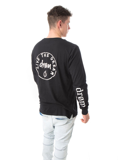 Mens Long Sleeve Tee New Logo drøm Design