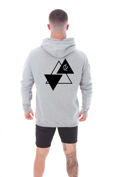 Mens Hoodie Triple Triangle Design