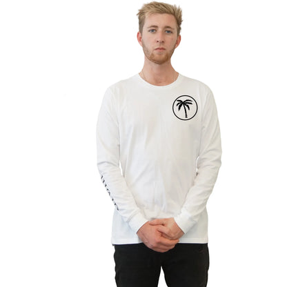 Mens Long Sleeve Tee Palm Design