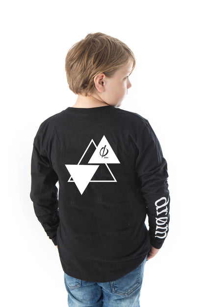 Boys Long Sleeve Tee Triple Triangle Design