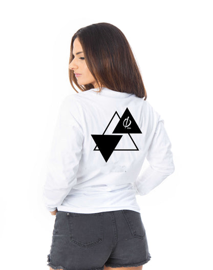 Ladies Long Sleeve Triple Triangle Design