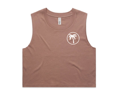Womens Crop - Palm Tree