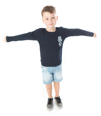 Kids Long Sleeve Tee - Sea Horse