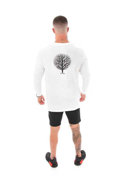 Mens Long Sleeve Tee Tree of Life Design